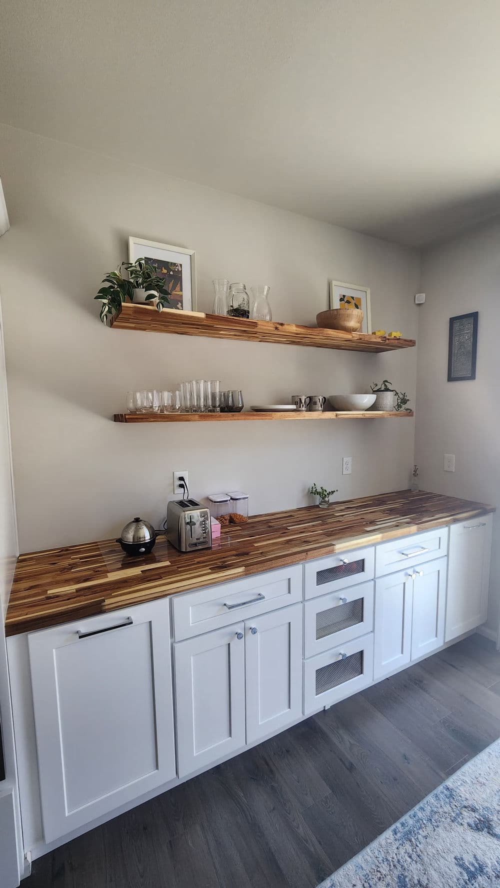Gallery photos for Custom Butcher Block Countertop and Floating Shelf Install in Silverdale: Image #3
