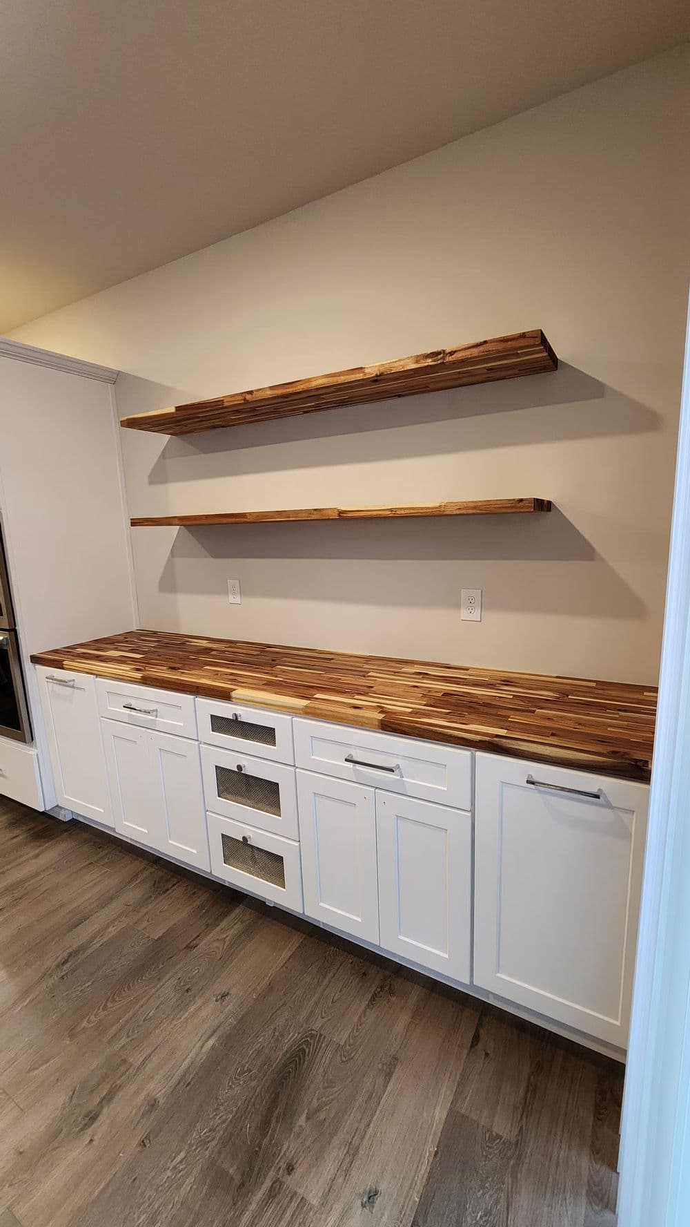 Custom Butcher Block Countertop and Floating Shelf Install in Silverdale