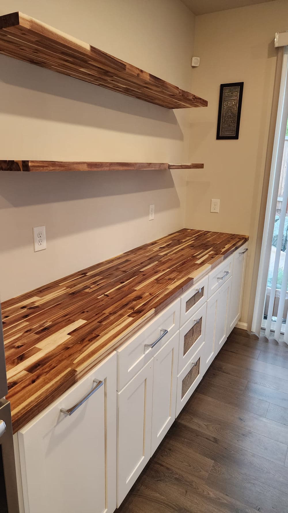 Gallery photos for Custom Butcher Block Countertop and Floating Shelf Install in Silverdale: Image #4