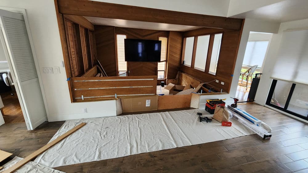 Gallery photos for Sunken Living Room Rebuild and Carpet Install in Fox Island: Image #8