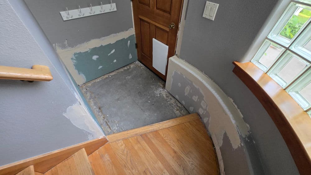 Entryway Flooring and Drywall Renovation in Poulsbo WA